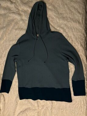 Belle Kim Gravel Hooded Cozy Long Sleeve Top Size XL